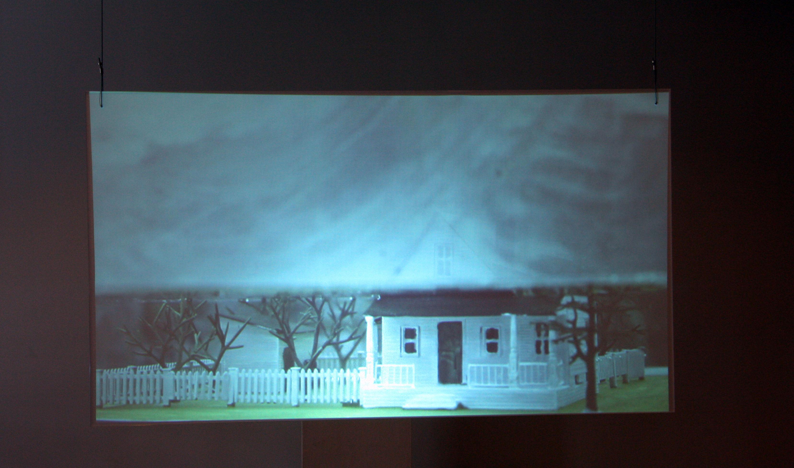 Installation View, "The Life of Perished Things" | 2013
(Video projection on translucent screen)
